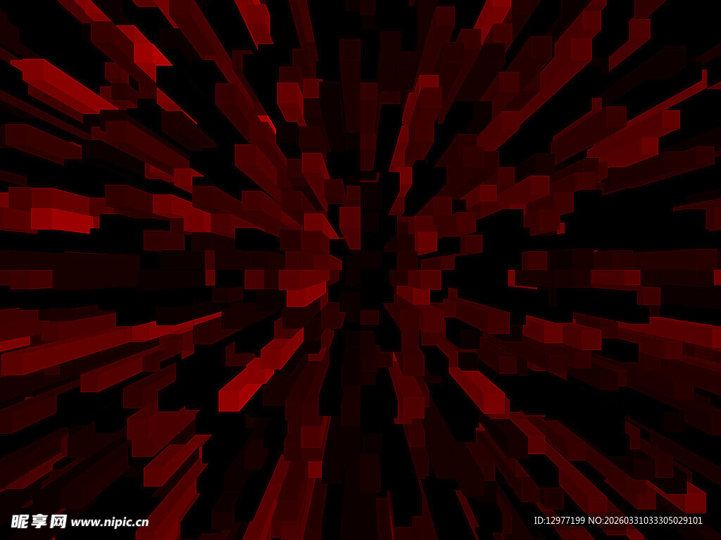 红色放射状抽象图案