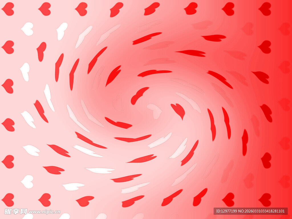 爱心旋涡渐变背景图