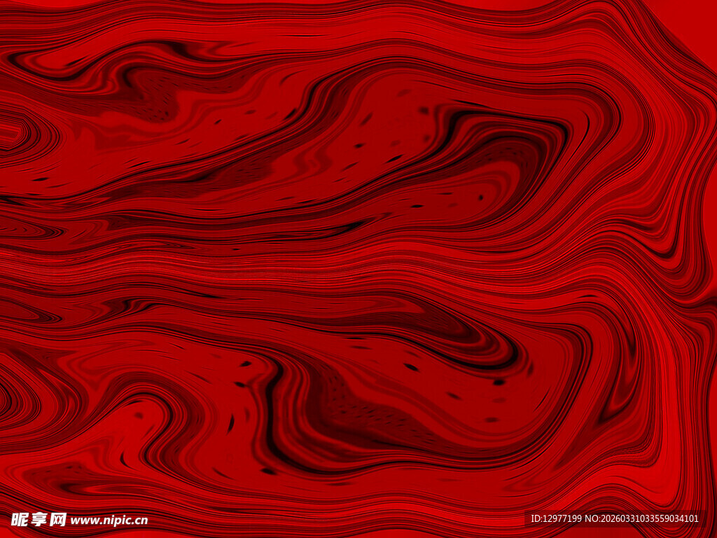 红色流动纹理艺术背景