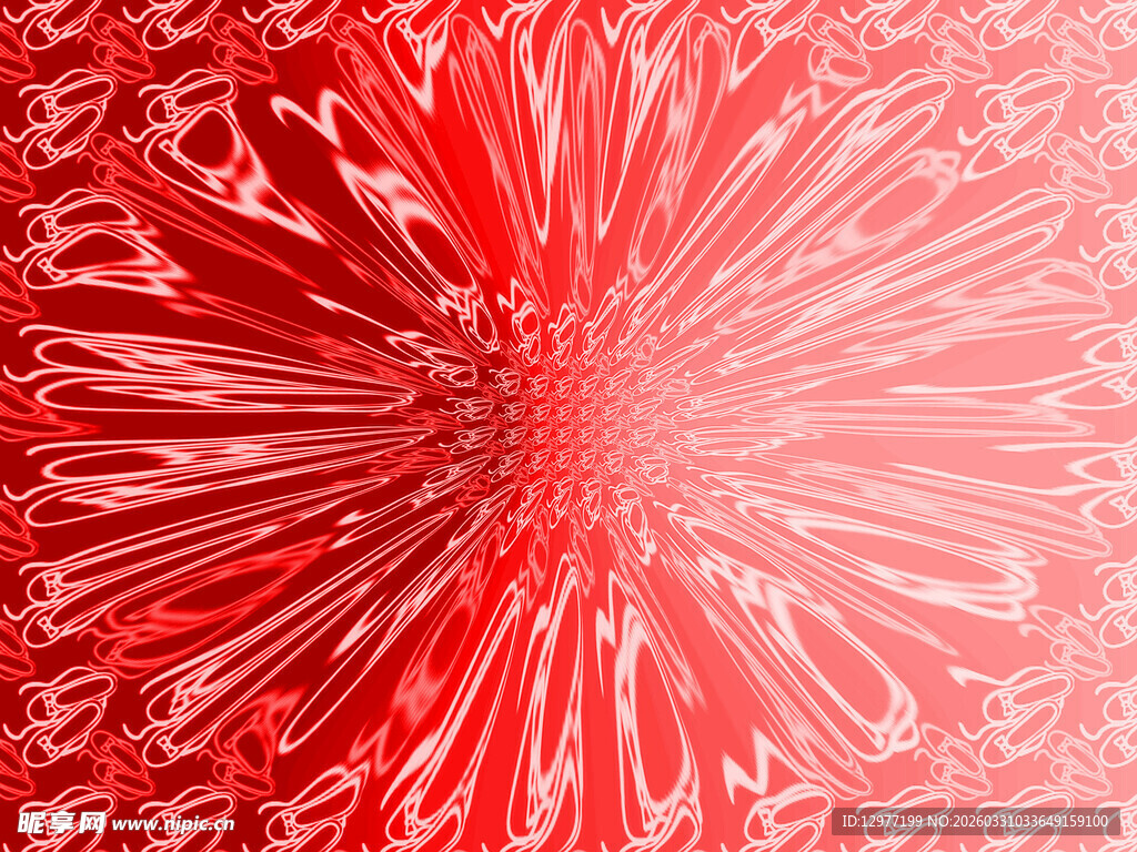 红色放射状纹理图案