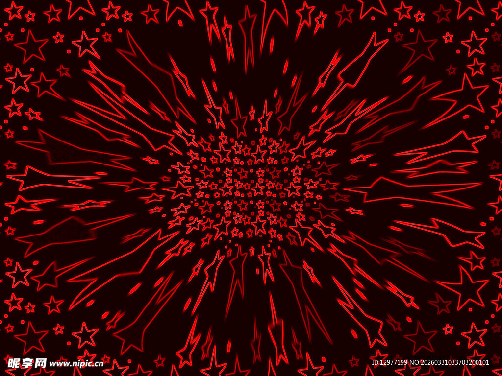 红色放射状抽象图案背景