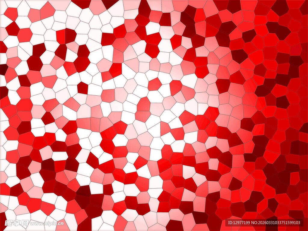 红色马赛克抽象背景图案