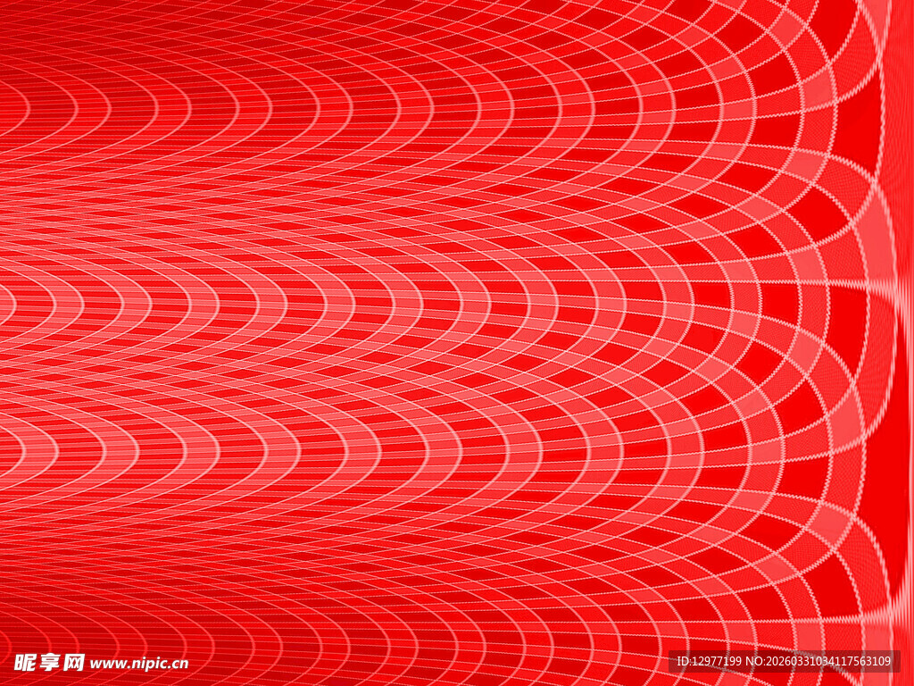 红色波纹线条抽象背景图