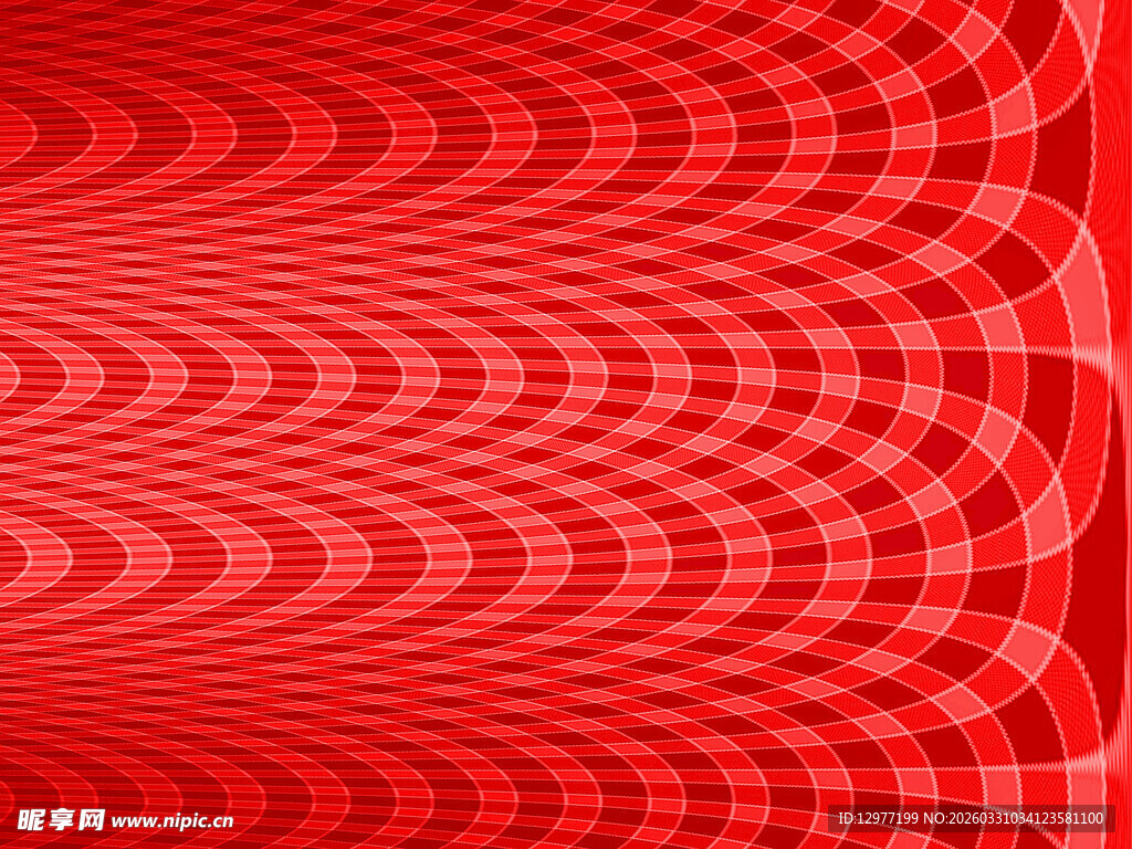 红色波纹几何抽象背景图