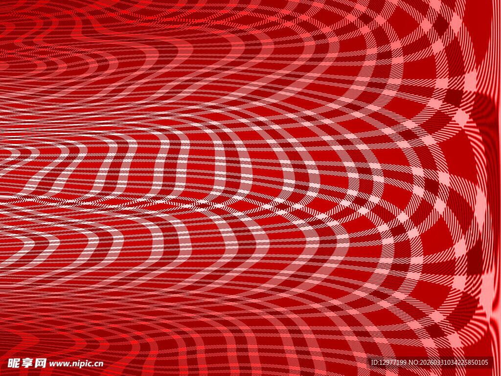 红色波纹抽象背景图案