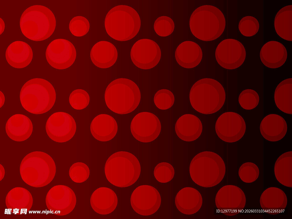 红色圆点渐变背景图案