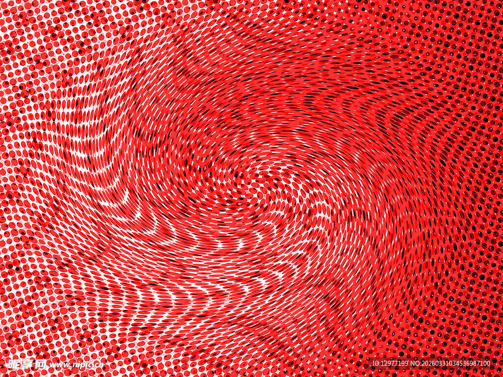 红色网格旋涡纹理图案