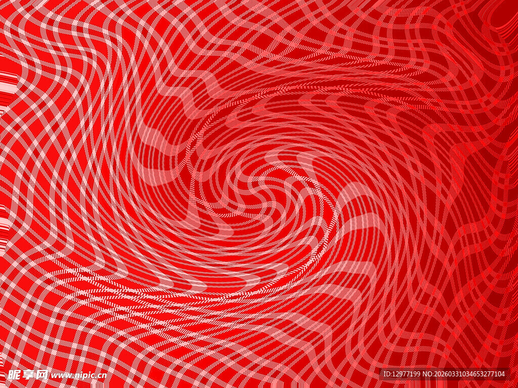 红色线条旋涡抽象背景图