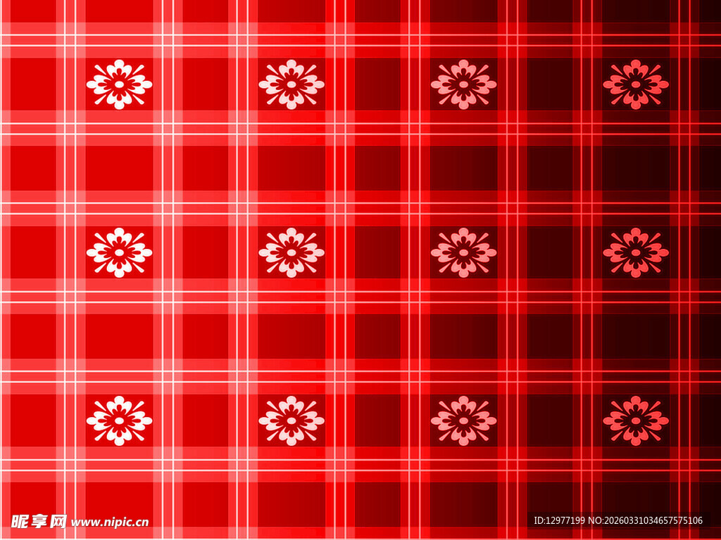红色格子花纹图案背景