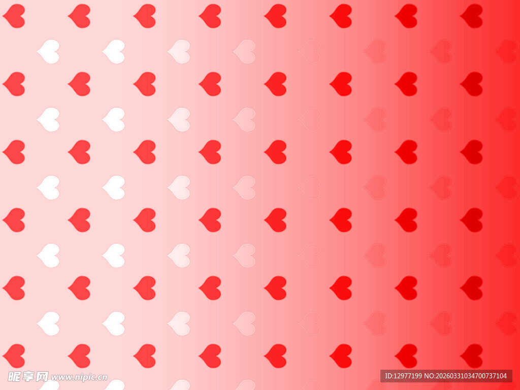 红色爱心渐变背景图案