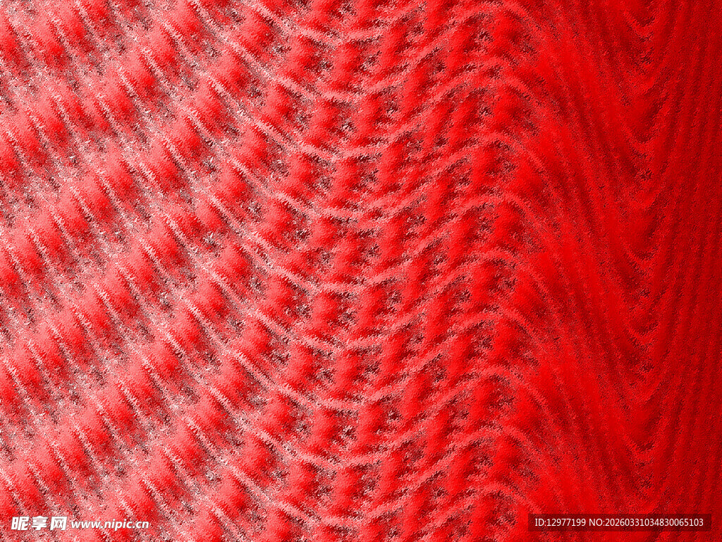 红色纹理针织面料特写