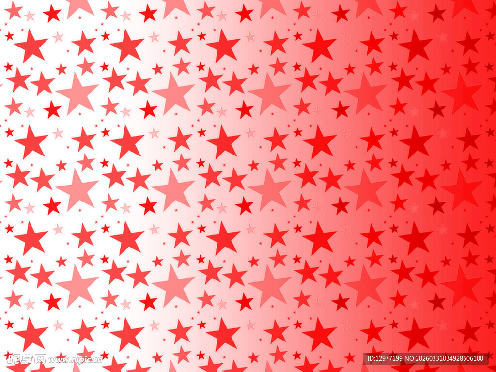 红色渐变星星背景图案