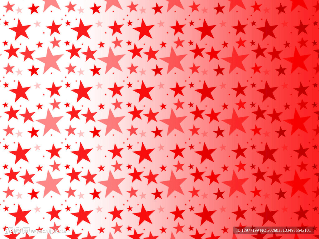 红色渐变星星图案背景