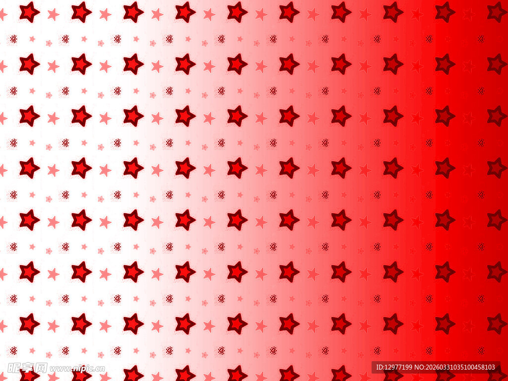 红色渐变星星图案背景