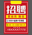 营业员招聘海报