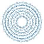 蓝色中式浪花花纹无缝装饰