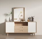 简约风白色储物柜配镜子