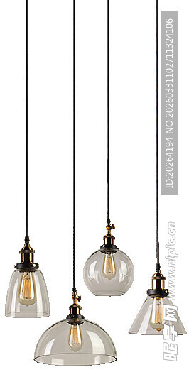 复古玻璃吊灯悬挂式灯具