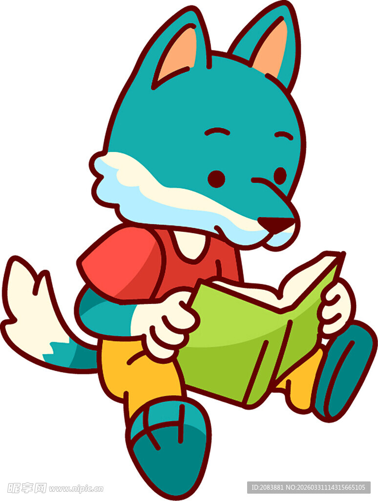 小狐狸专注读书