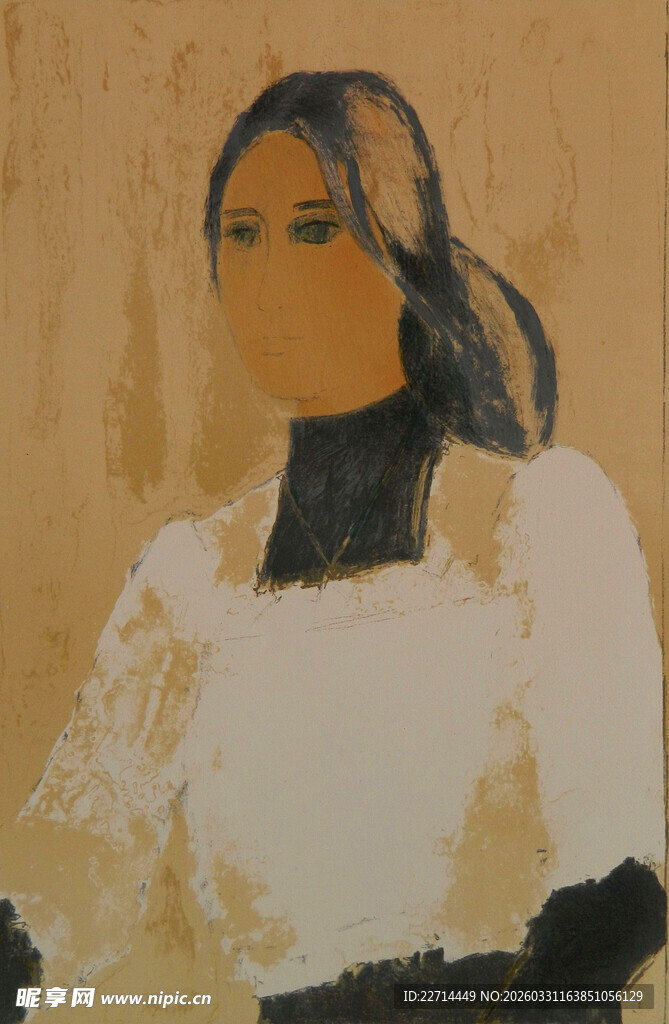 抽象风格女性人物画作