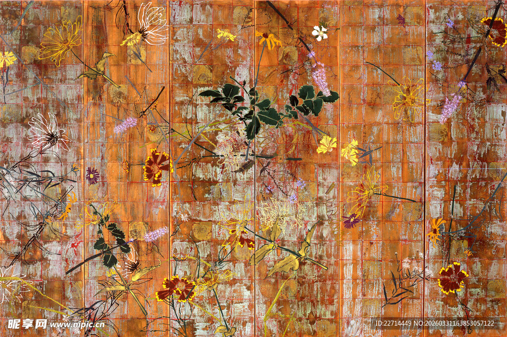 抽象多彩纹理艺术画作