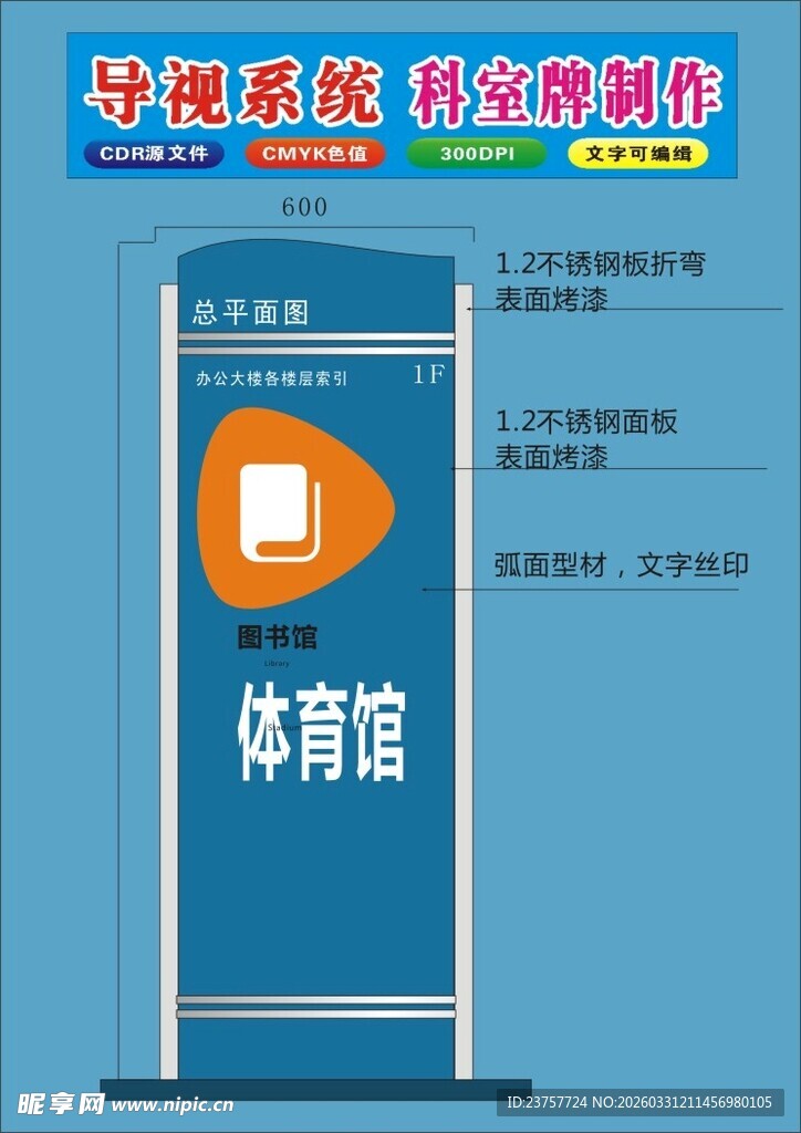 体育馆指示牌设计展示