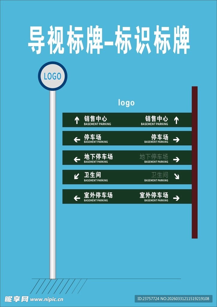 道路导视标识牌展示