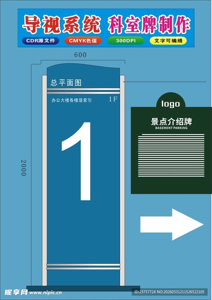 一号考场指示牌