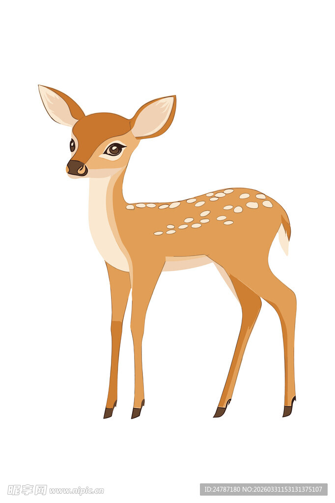 可爱小鹿插画