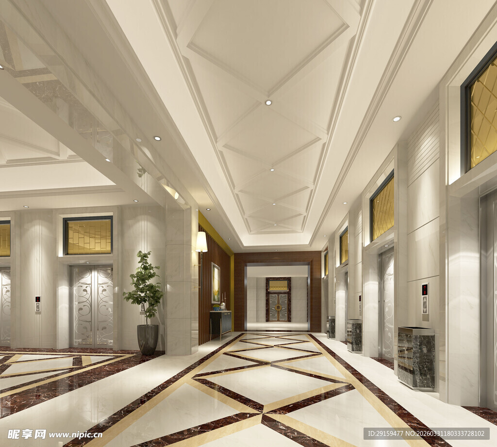 豪华大气的室内走廊设计