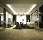 现代简约风格客厅全景