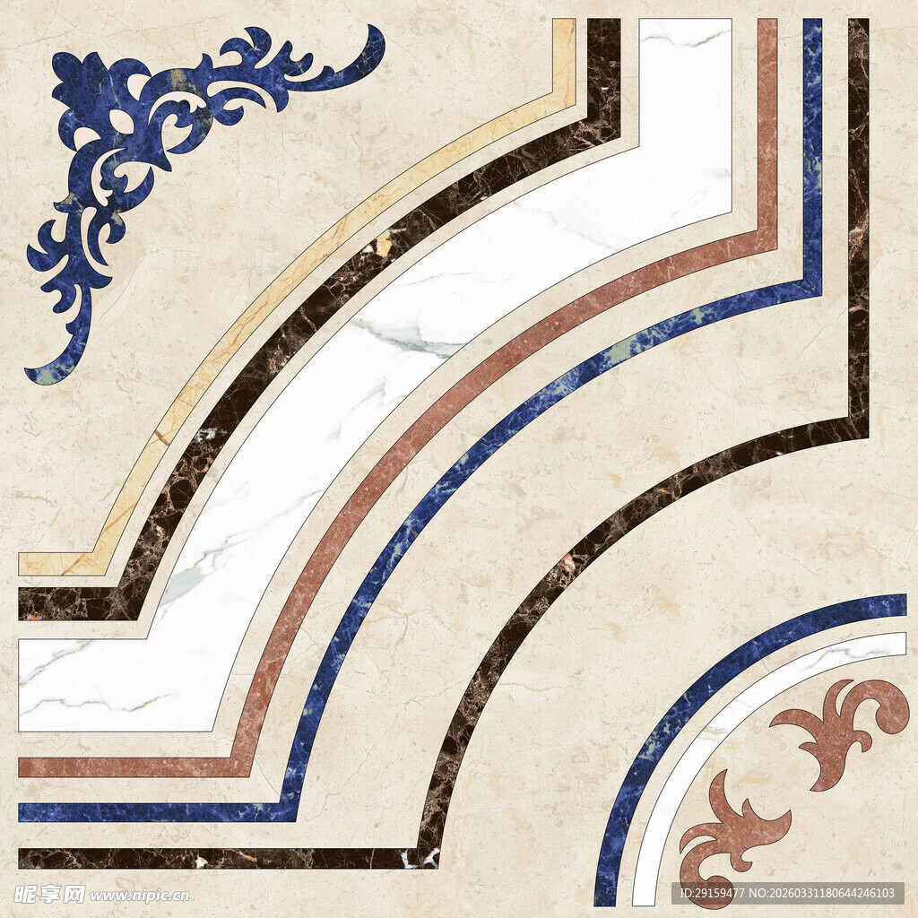 精美欧式风格瓷砖装饰图案