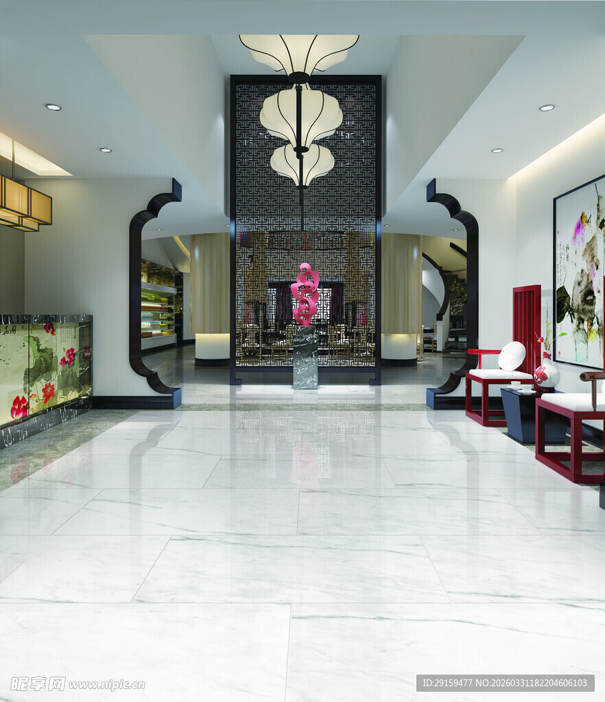 豪华大气的室内大厅空间