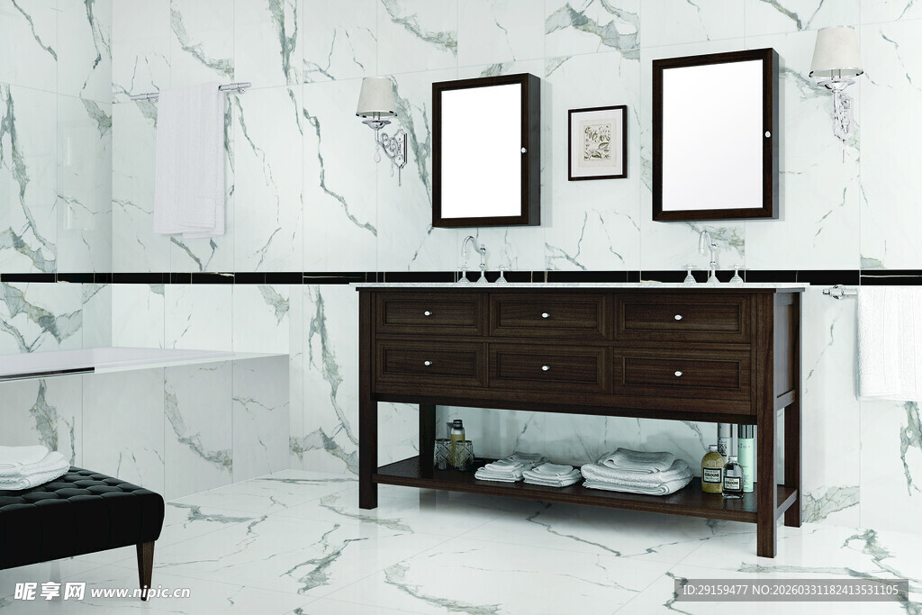 现代简约风大理石边柜场景