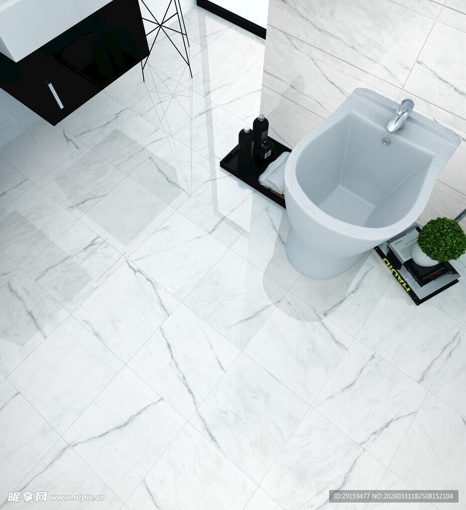 现代简约风格卫生间瓷砖