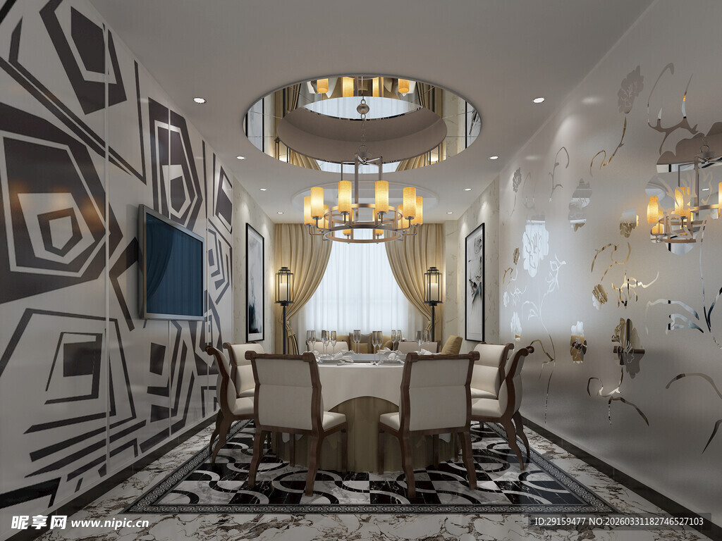现代奢华餐厅室内设计