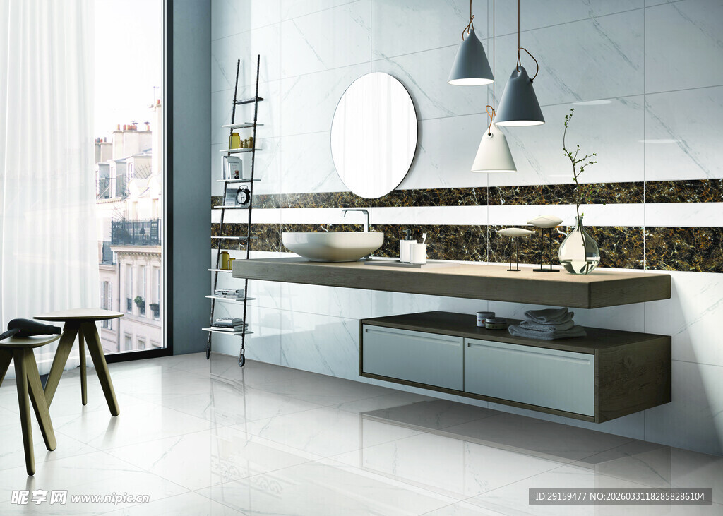 现代简约风格浴室洗手台