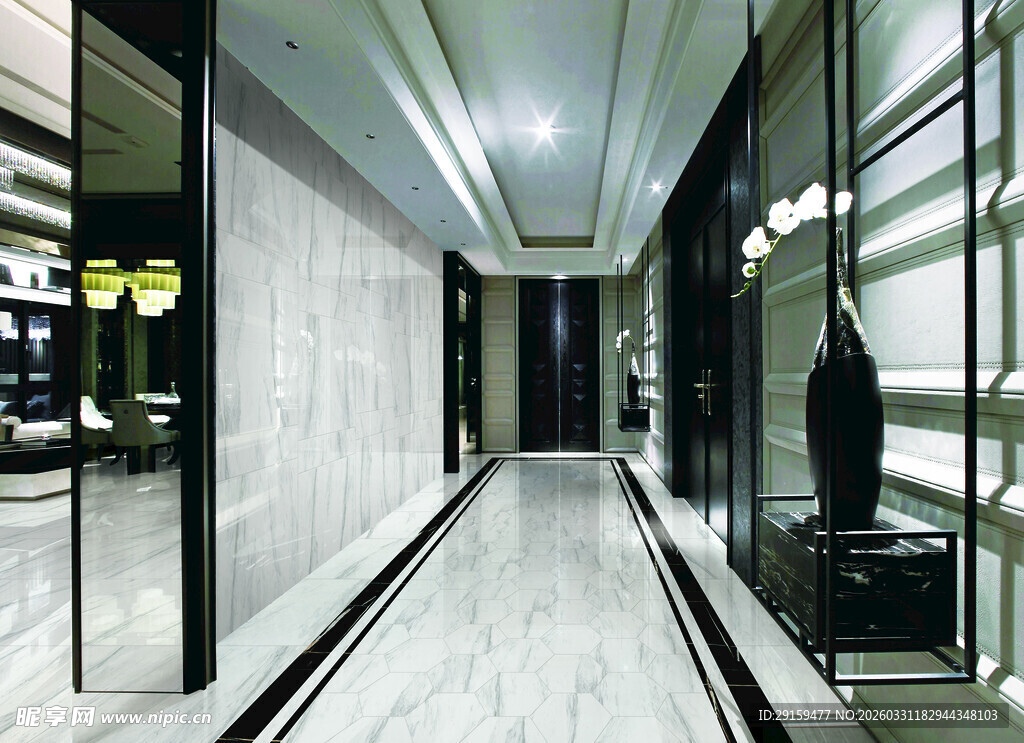 现代简约风格的走廊空间