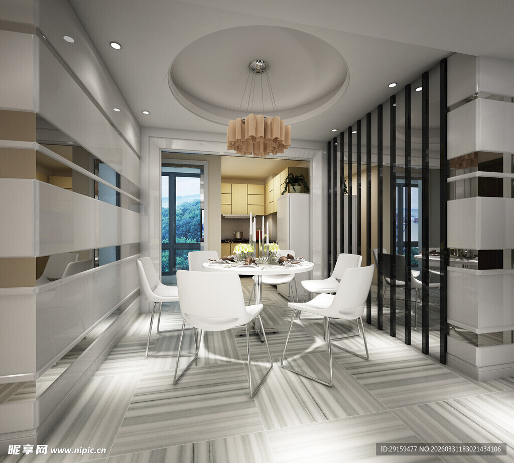 现代简约风餐厅室内设计