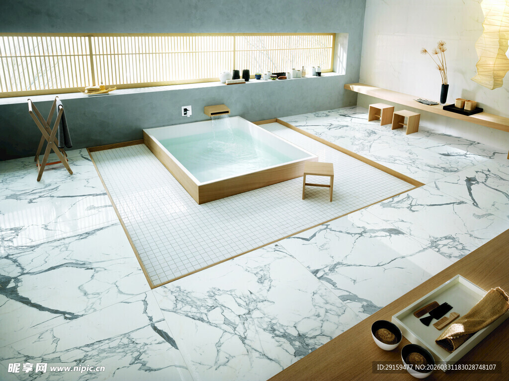 现代奢华大理石浴室空间