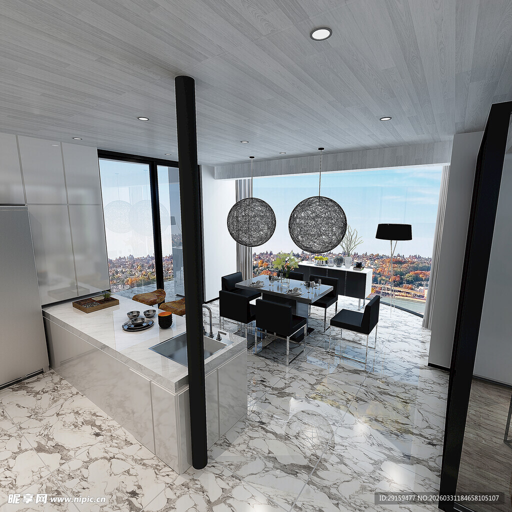 现代简约风豪华室内空间