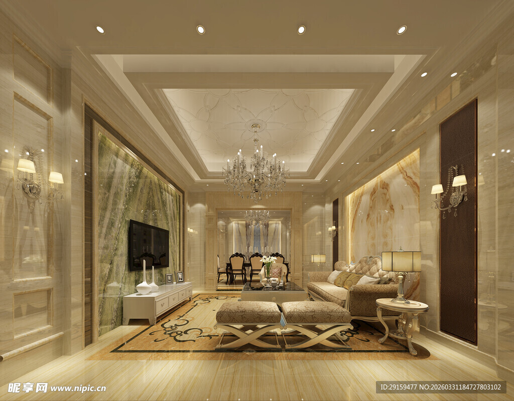 豪华大气的现代客厅空间