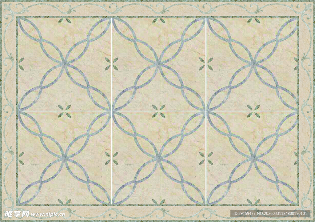 复古几何图案地毯设计