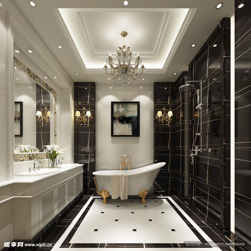 豪华现代风格浴室设计