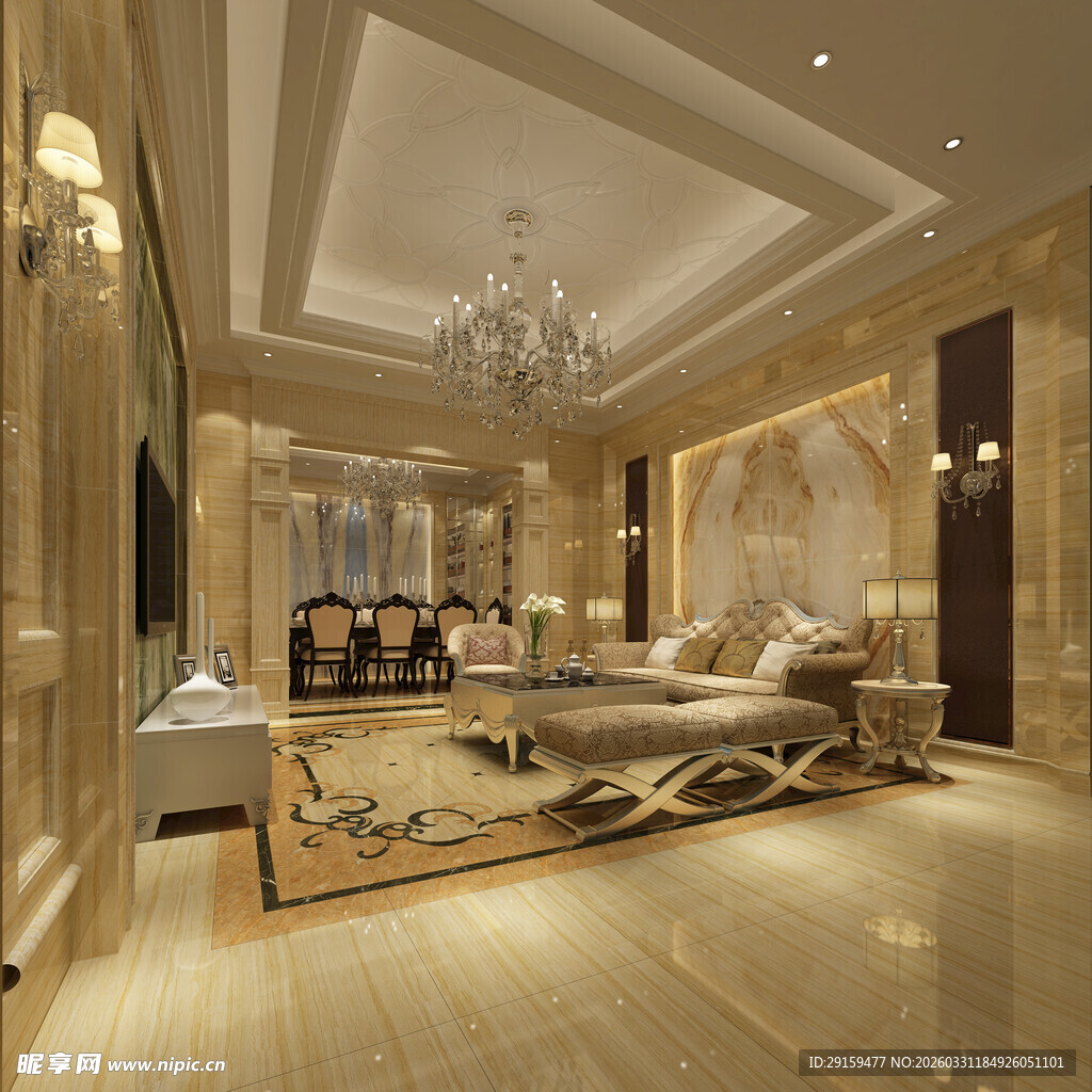 豪华大气的欧式风格客厅