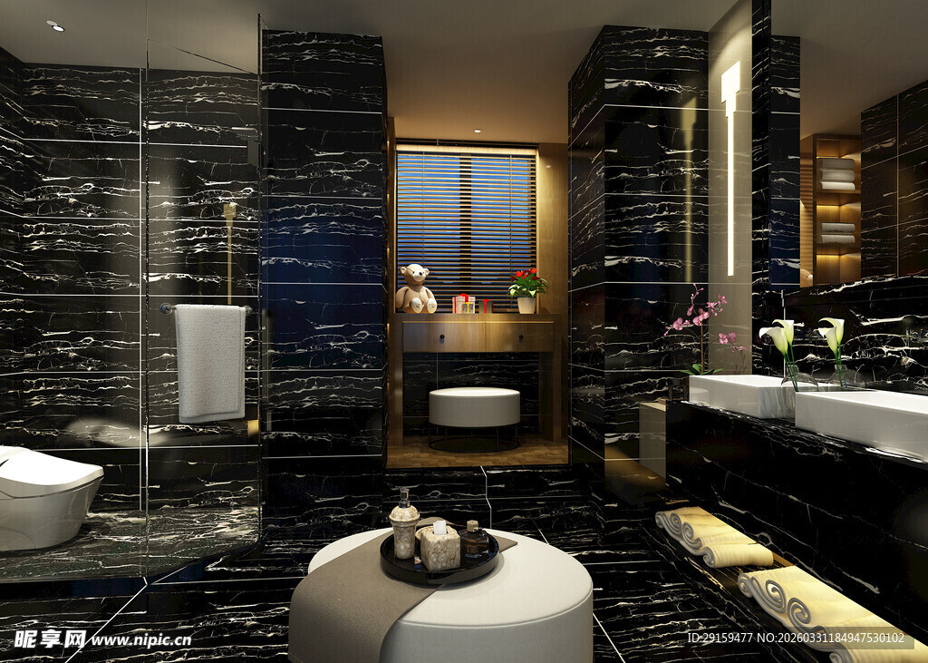 奢华现代风高端浴室空间