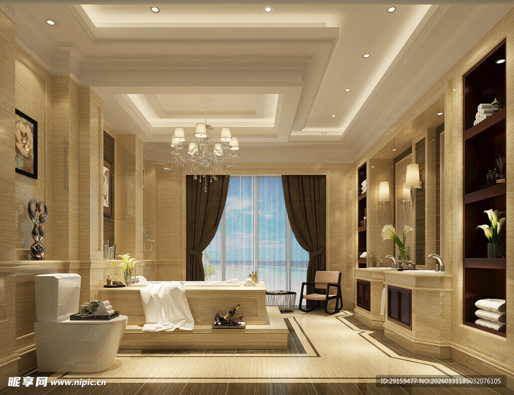 豪华大气的现代卧室空间