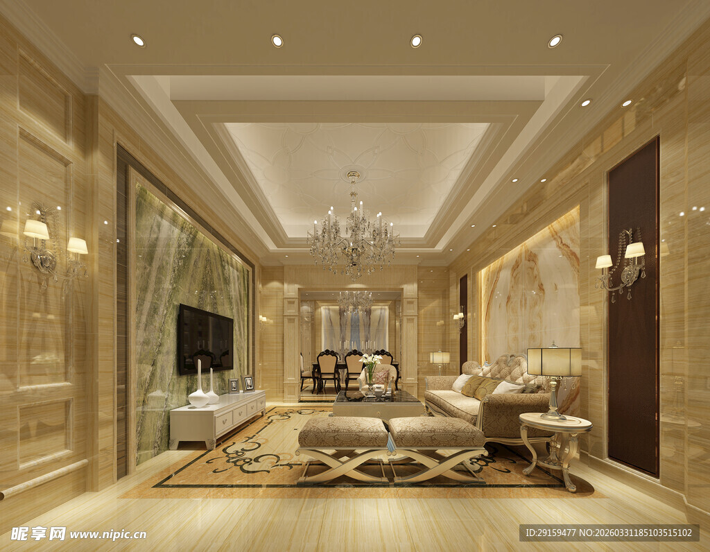 豪华客厅室内装修效果图