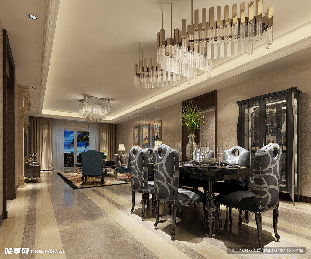 豪华欧式餐厅室内设计