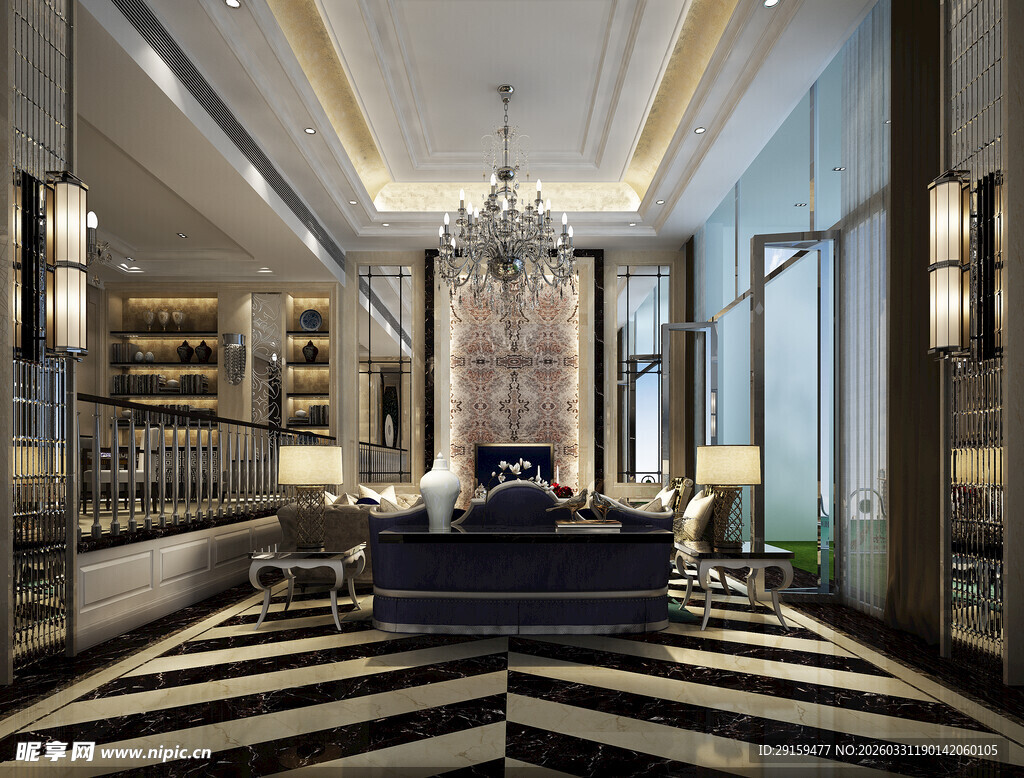 现代豪华客厅室内设计